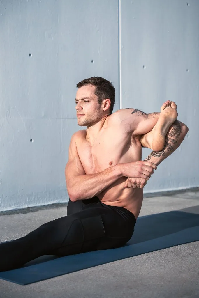 Wade Oakley practicing Ashtanga yoga