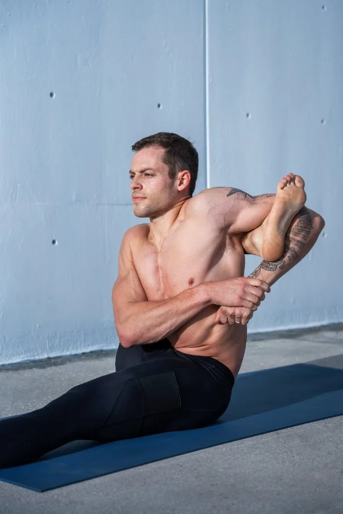 Wade Oakley practicing Ashtanga yoga